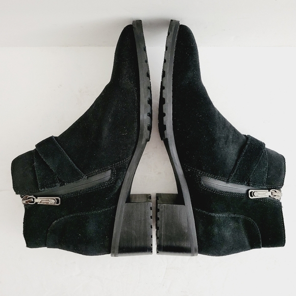 New Blondo Women's Stacy Buckle Detail Suede Waterproof Booties, Size 8 - Picture 7 of 9